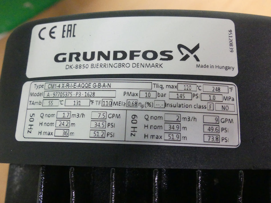 GRUNDFOS CM1-4XR-I-E-AQQE G-B-A-N