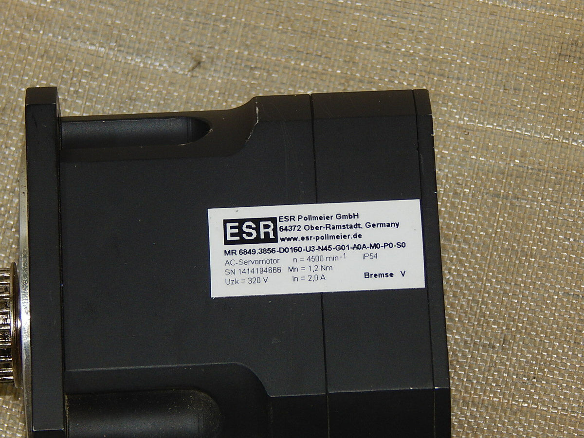 ESR  Pollmeier MR 6849.3856-D0160-U3-N45-G01-A0A-M0-P0-S0 Servomotor used
