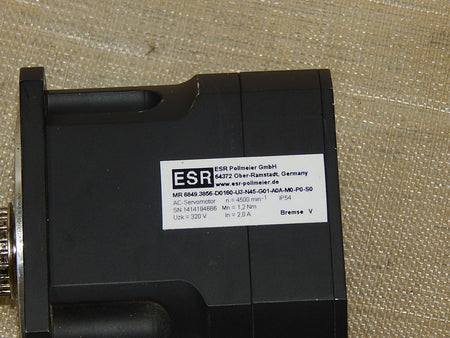 ESR  Pollmeier MR 6849.3856-D0160-U3-N45-G01-A0A-M0-P0-S0 Servomotor used