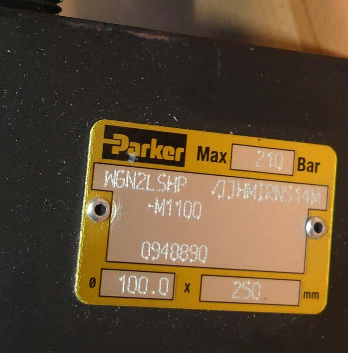 PARKER WGN2LSHP/JJHMIRNS14M-M1100 Hydraulikzylinder MAX 210 bar