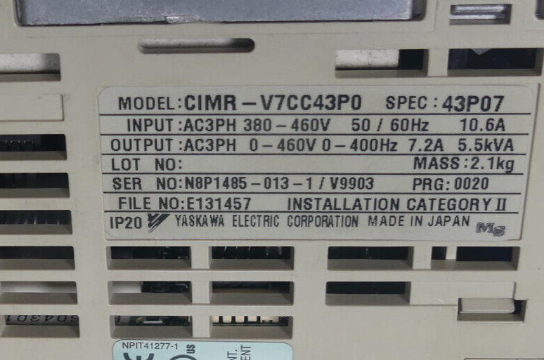 YASKAWA CIMR-V7CC43P0