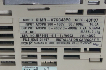 YASKAWA CIMR-V7CC43P0