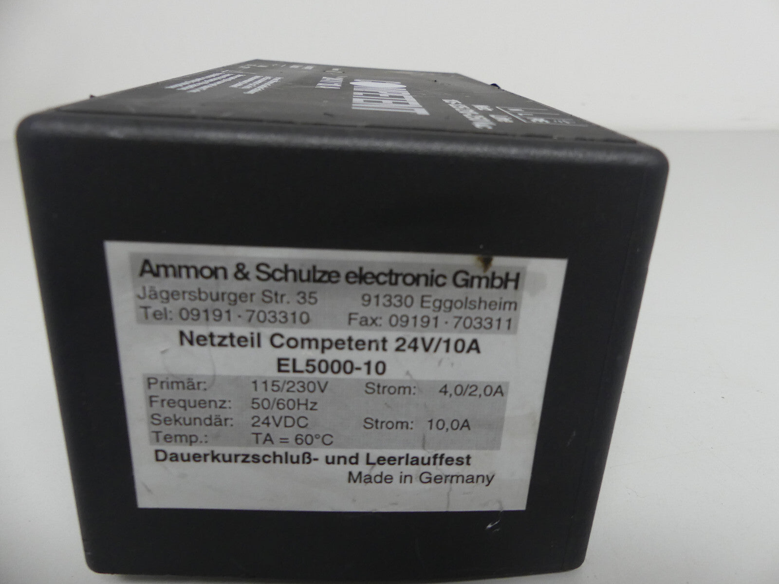 Ammon & Schulze Electronic Netzteil Competent 24V/10A EL5000-10