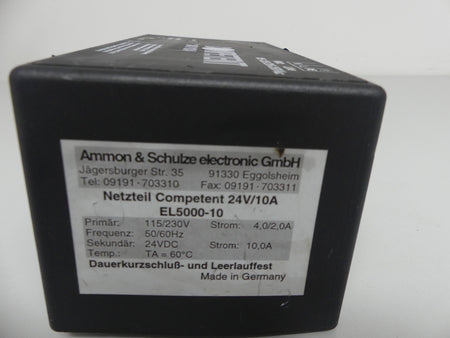 Ammon & Schulze Electronic Netzteil Competent 24V/10A EL5000-10