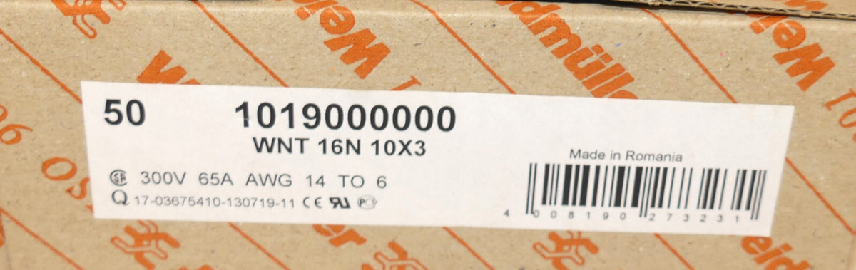 Weidmüller WNT 16N 10X3 1019000000