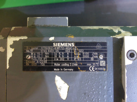 Siemens 3~ Motor 1FT6062-6WF72-4EA1-Z
