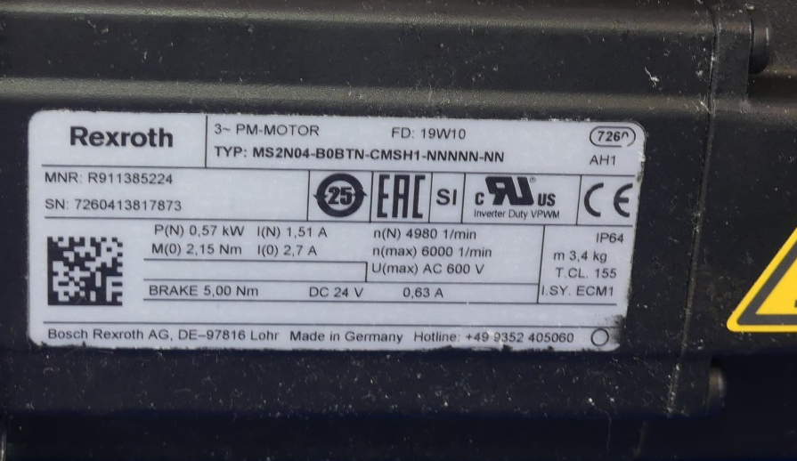 REXROTH MS2N04-B0BTN-CMSH1-NNNNN-NN