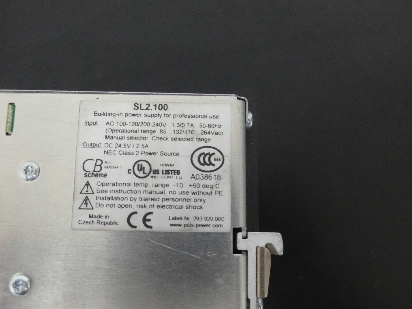 PULS Power Supply SL2.5 / Sl 2.5  SL2.100