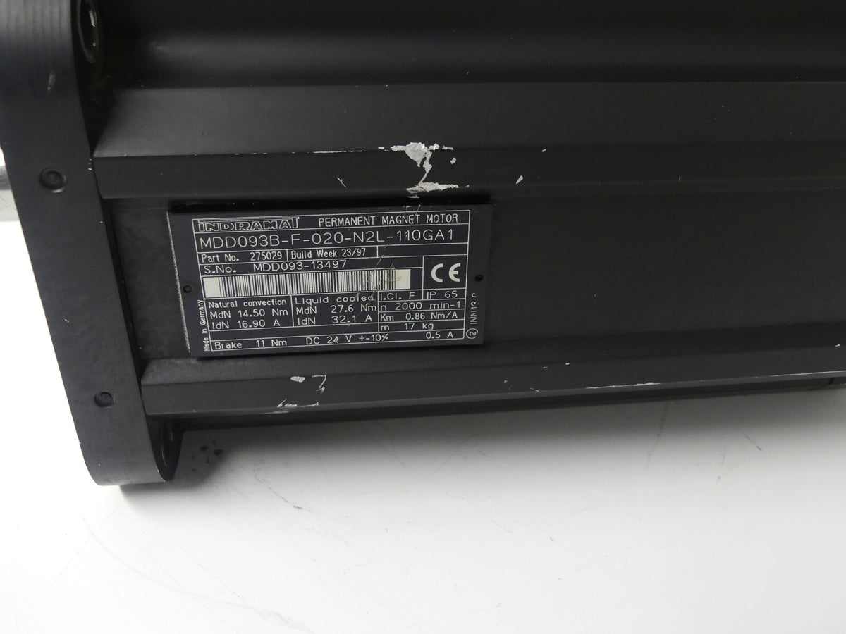 Indramat MDD093B-F-020-N2L-110GA1 Permanent Magnet Motor  used