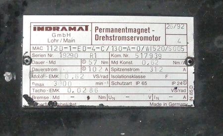 INDRAMAT MAC112D-1-ED-4-C/130-A-0/WI520/S005