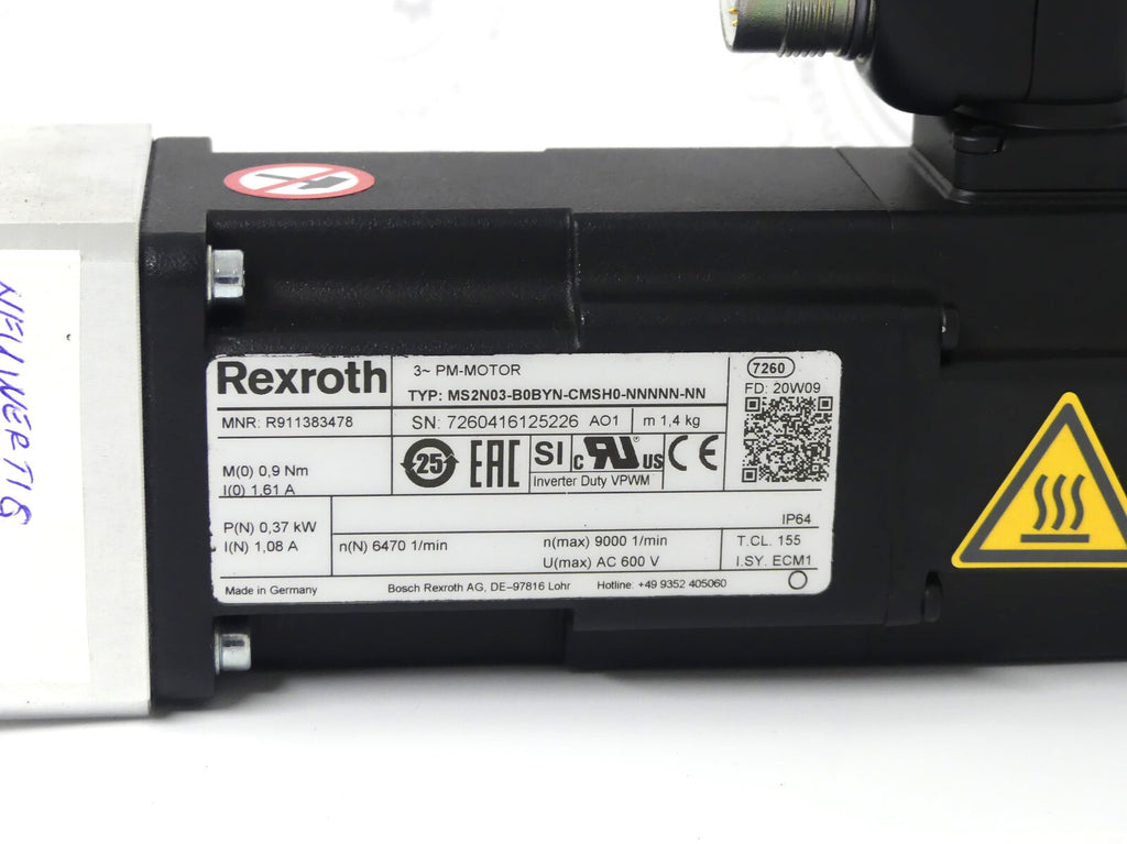 REXROTH MS2N03-B0BYN-CMSH0-NNNNN-NN + PLE040-007-SSSA3AB-E9 ( NEUWERTIG )