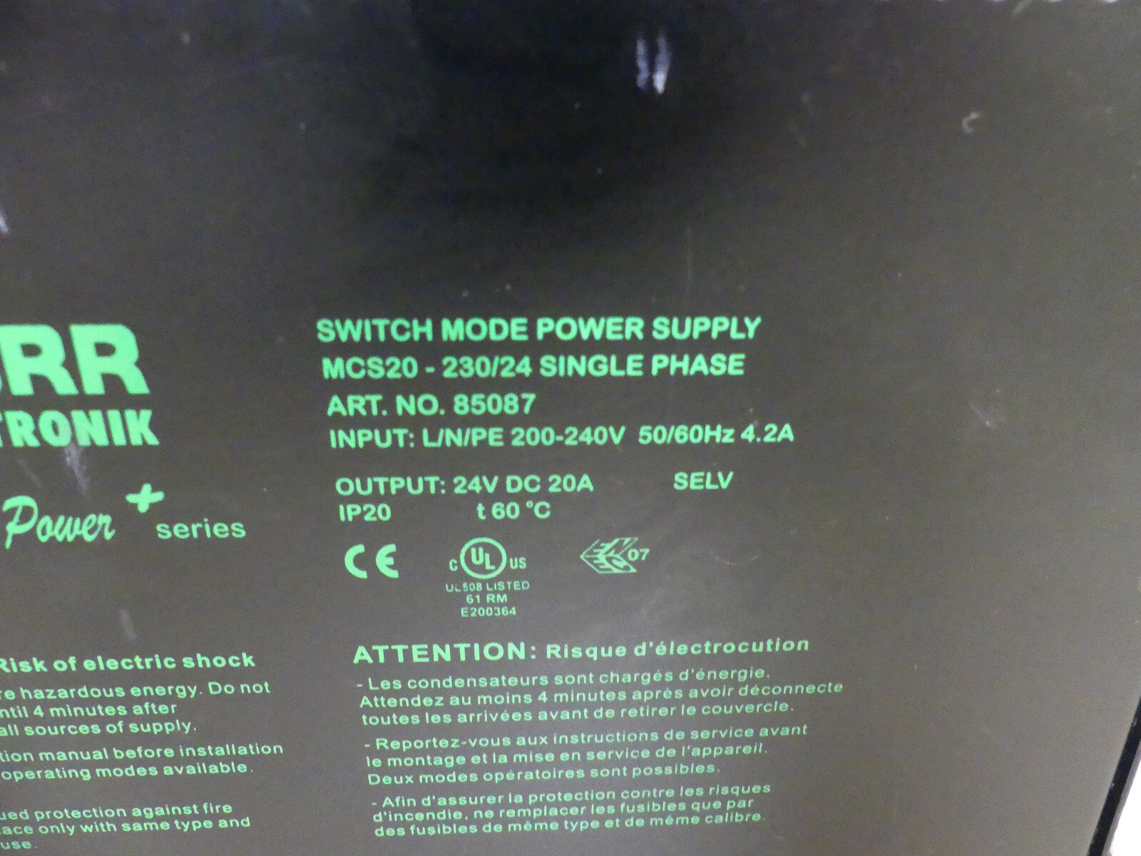 MURR ELEKTRONIK MCS20 - 230/24 85087, leicht Beschädigt s. Bilder