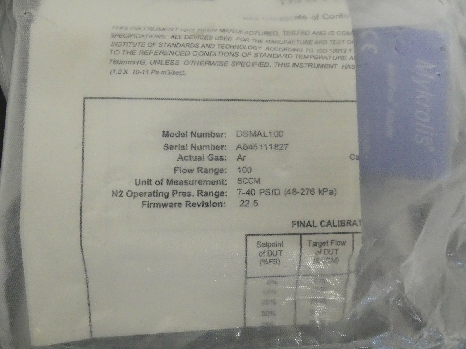 Mykrolis DSMAL100