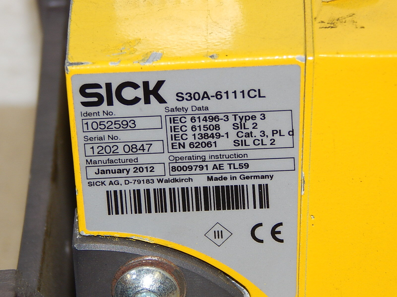 Laserscanner Sick S30A-6111CL BJ 2012 used