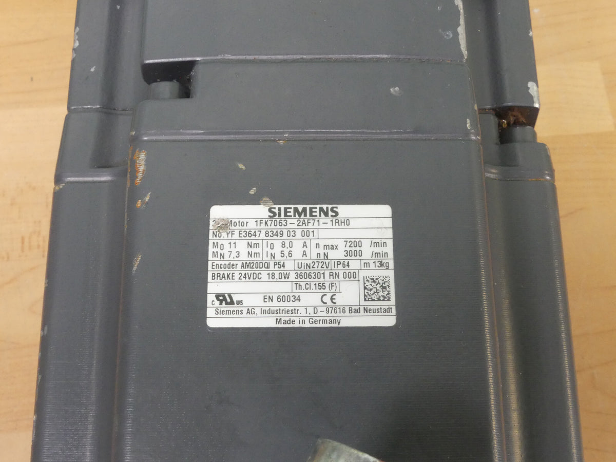 SIEMENS 1FK7063-2AF71-1AH0 Anschluss verbogen s.Bilder