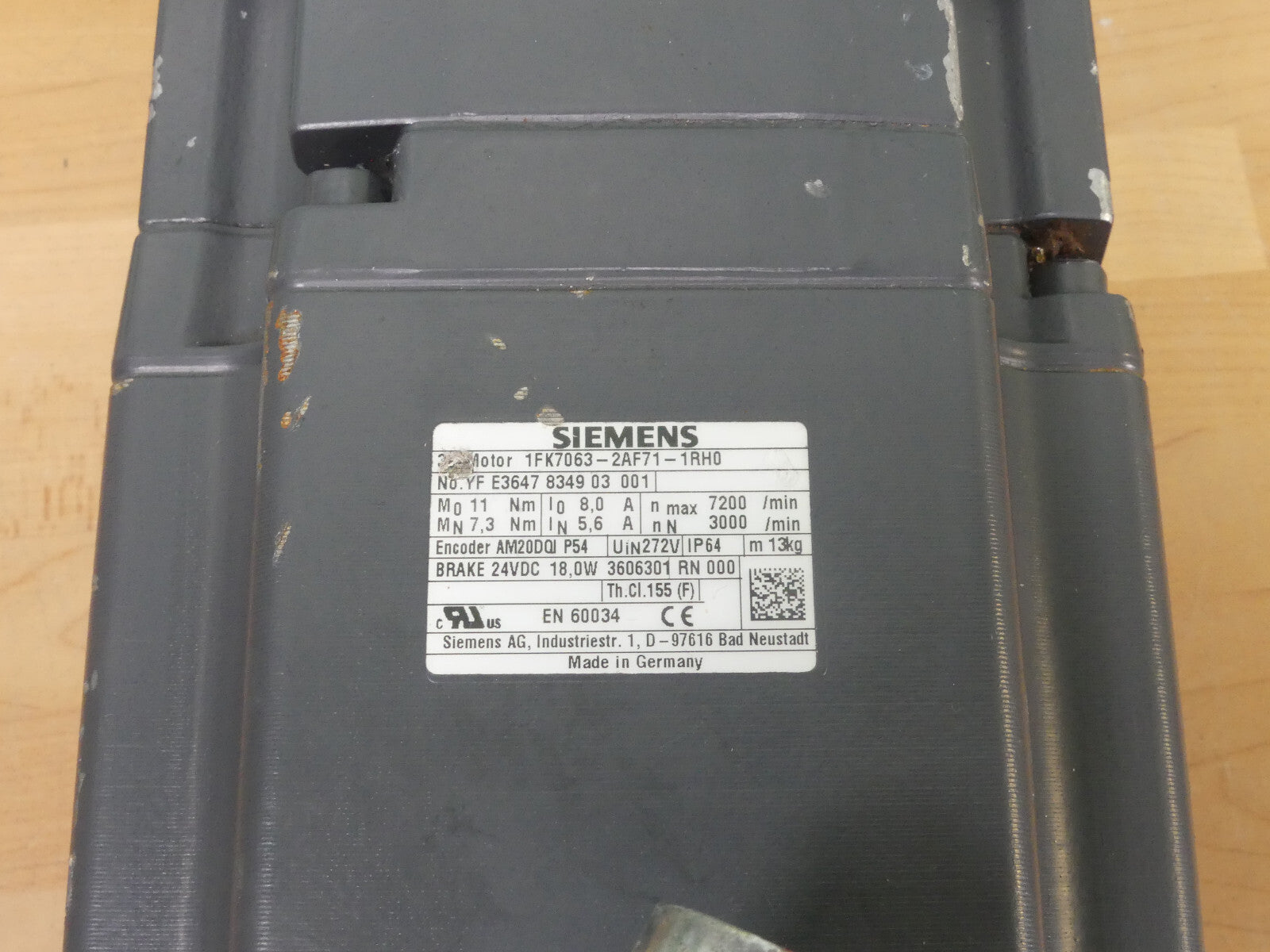 SIEMENS 1FK7063-2AF71-1AH0 Anschluss verbogen s.Bilder