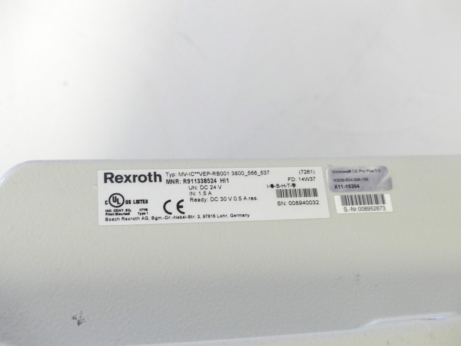 REXROTH MV-IC**VEP-RB001 3800 _566_537 - Operator Panel; R911338524 HI1