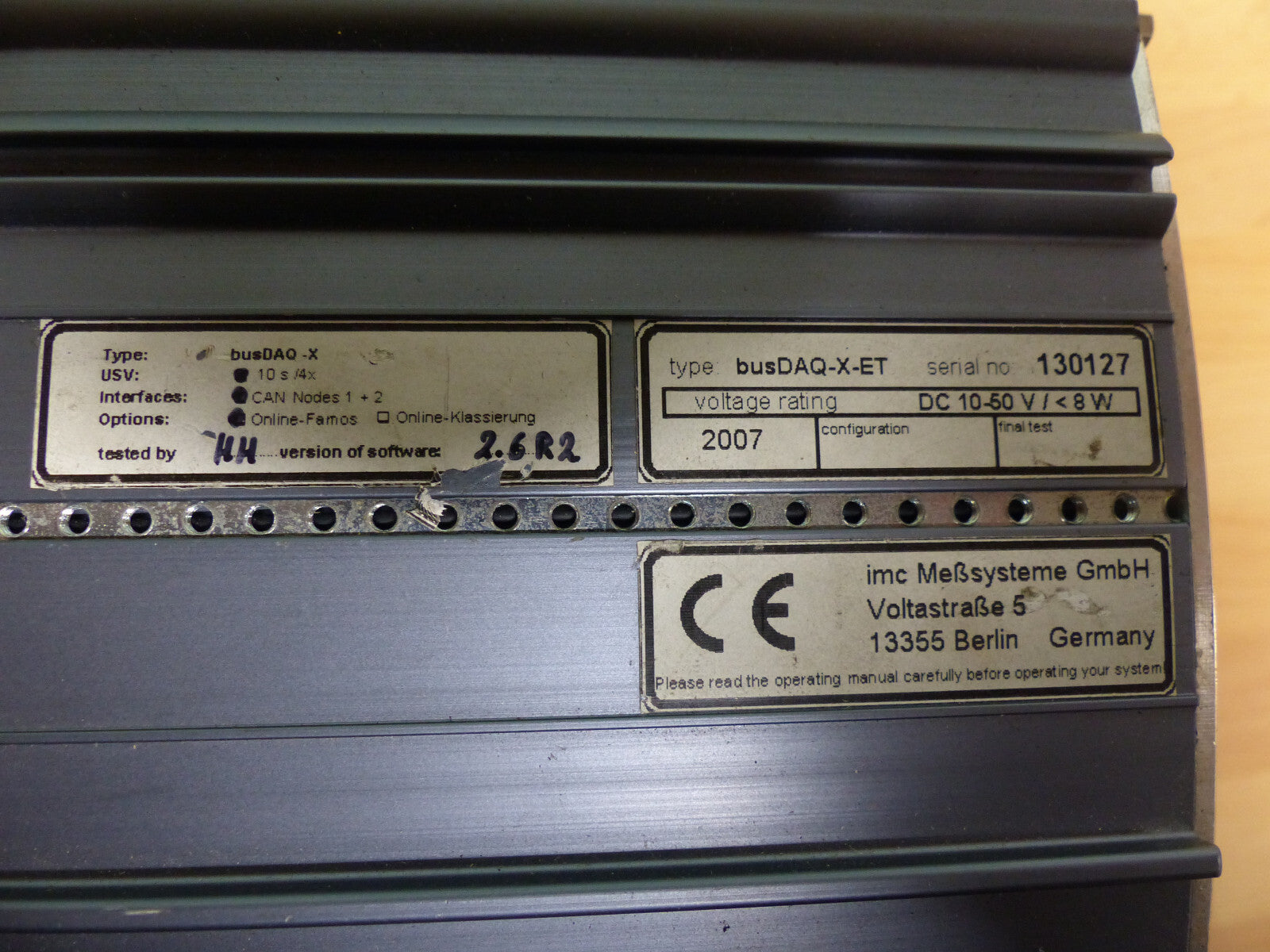 imc Messsysteme busDAQ-X-ET Digital Datalogger + 2GB Compact Flash -used-