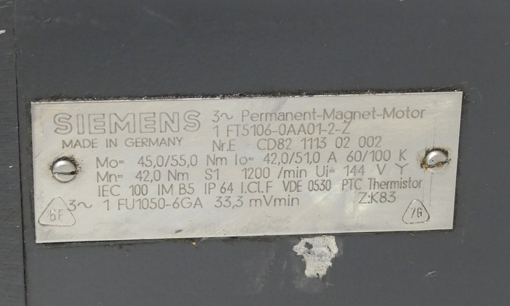 SIEMENS 1FT5106-0AA01-2-Z