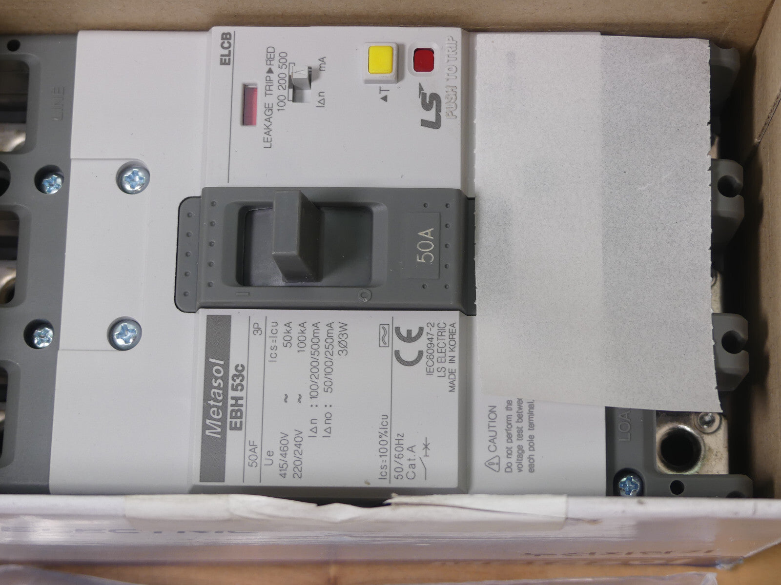LS Electric  Circuit breaker EBH53C 50A 100/200/500mA
