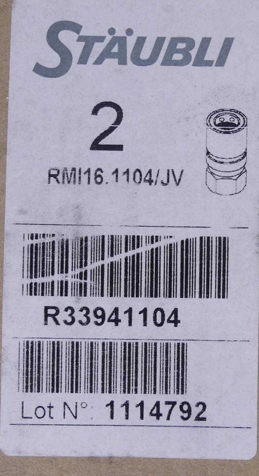 Stäubli Kupplung RMI16.1104/JV 2 St /Verpackung
