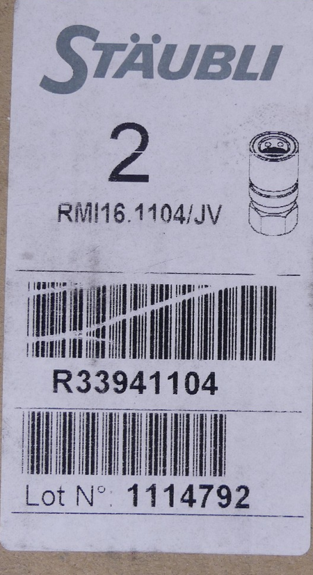 Stäubli Kupplung RMI16.1104/JV 2 St /Verpackung