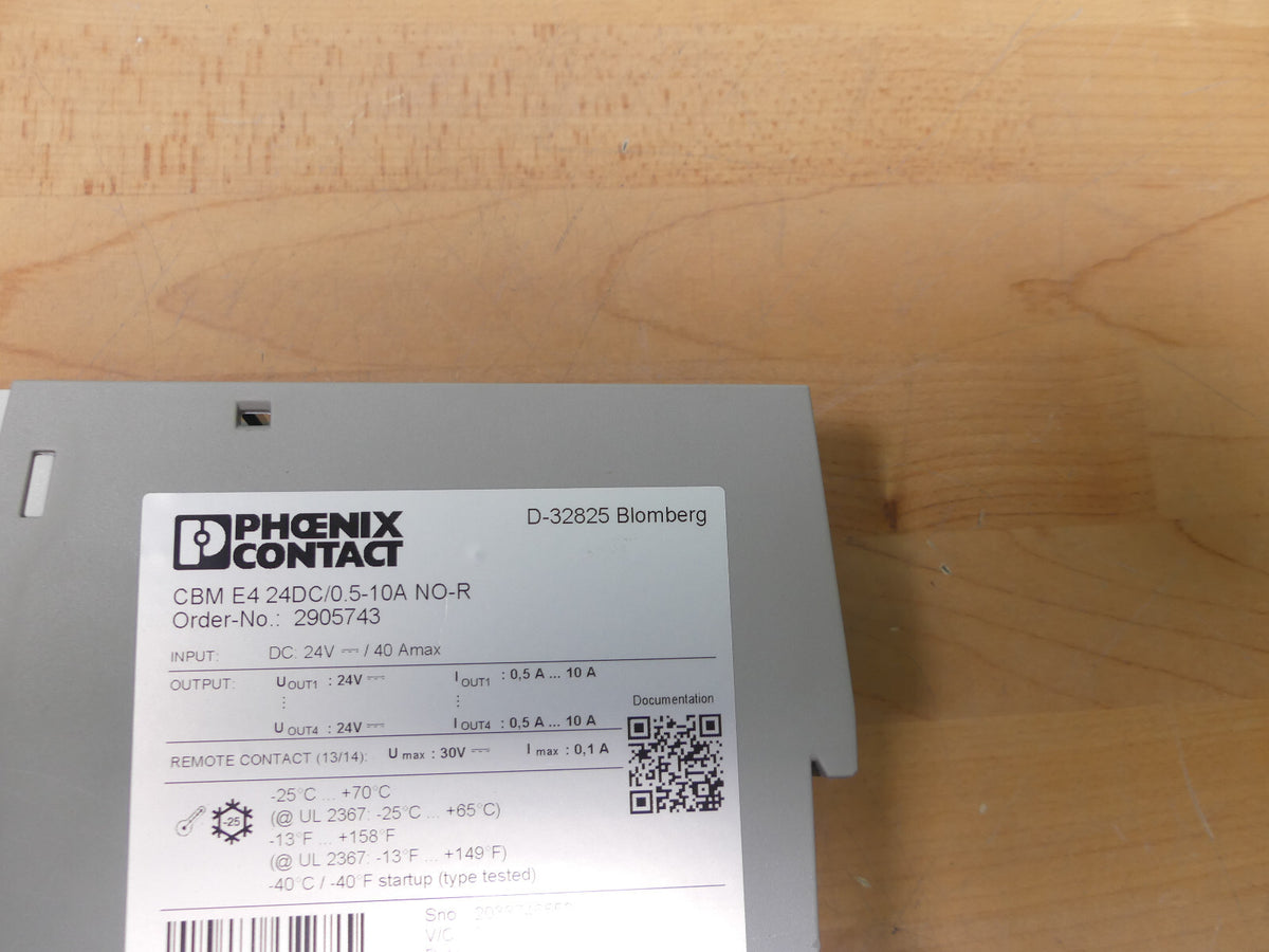 Phoenix Contact Schutzschalter CBM E4 24DC/0.5-10A NO-R   CBME4 24DC/0.5-10AN