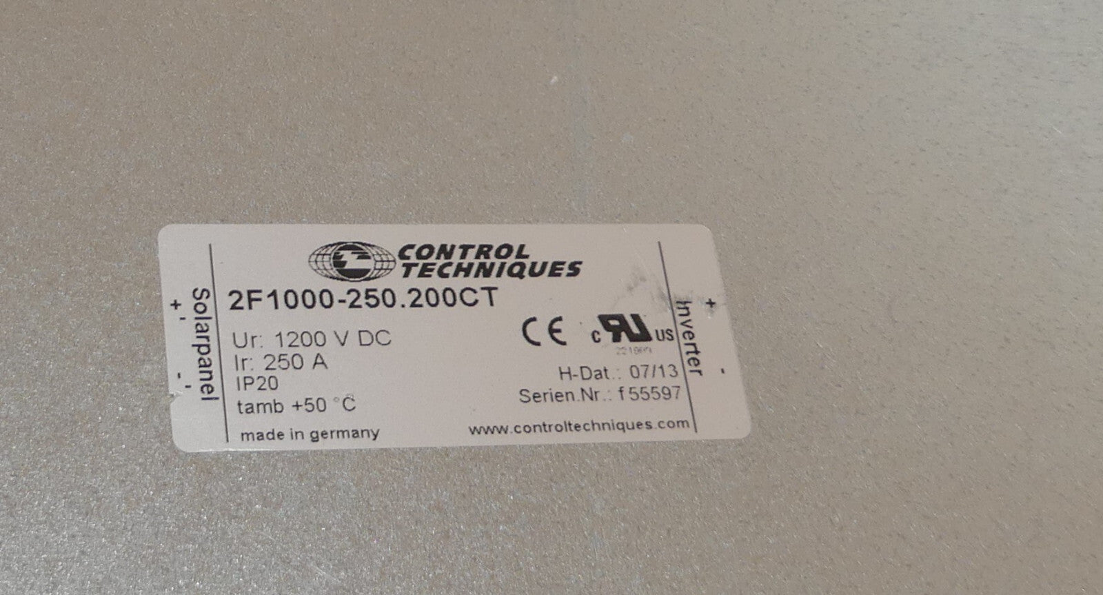 control tecnniques  2f1000-250.200ct