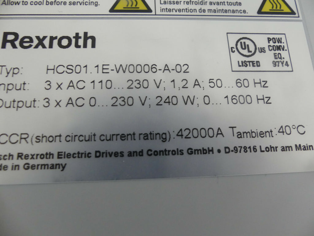 Rexroth HCS01.1E-W0006-A-02-B-ET-EC-NN-NN-NN-FW