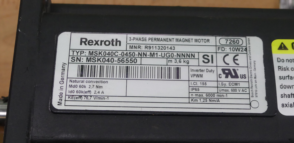 Rexroth MSK040C-0450-NN-M1-UG0-NNNN