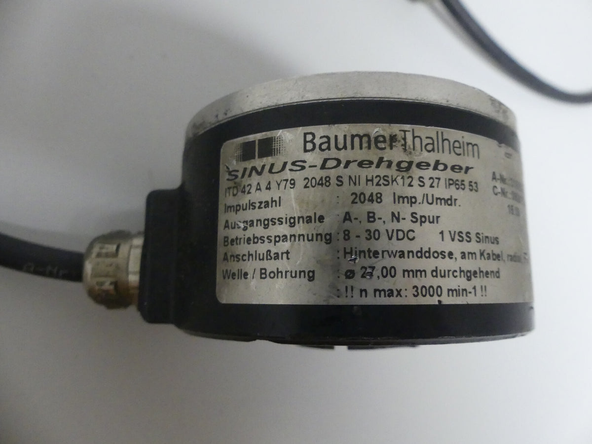 BAUMER THALHEIM SINUS DREHGEBER ITD 42 A 4 Y79 2048 NI H2SK12 S 27 IP65 53