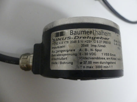 BAUMER THALHEIM SINUS DREHGEBER ITD 42 A 4 Y79 2048 NI H2SK12 S 27 IP65 53