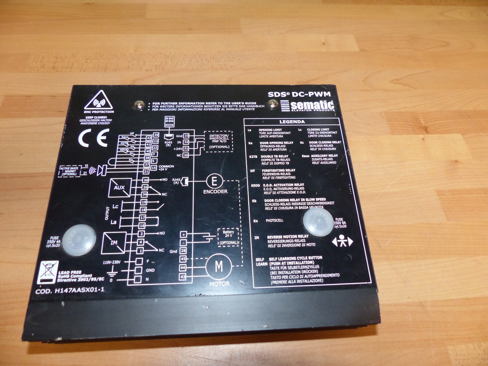 SDS DC-PWM Sematic DC-PWM Encoder Drive System Cod.B157AABX01