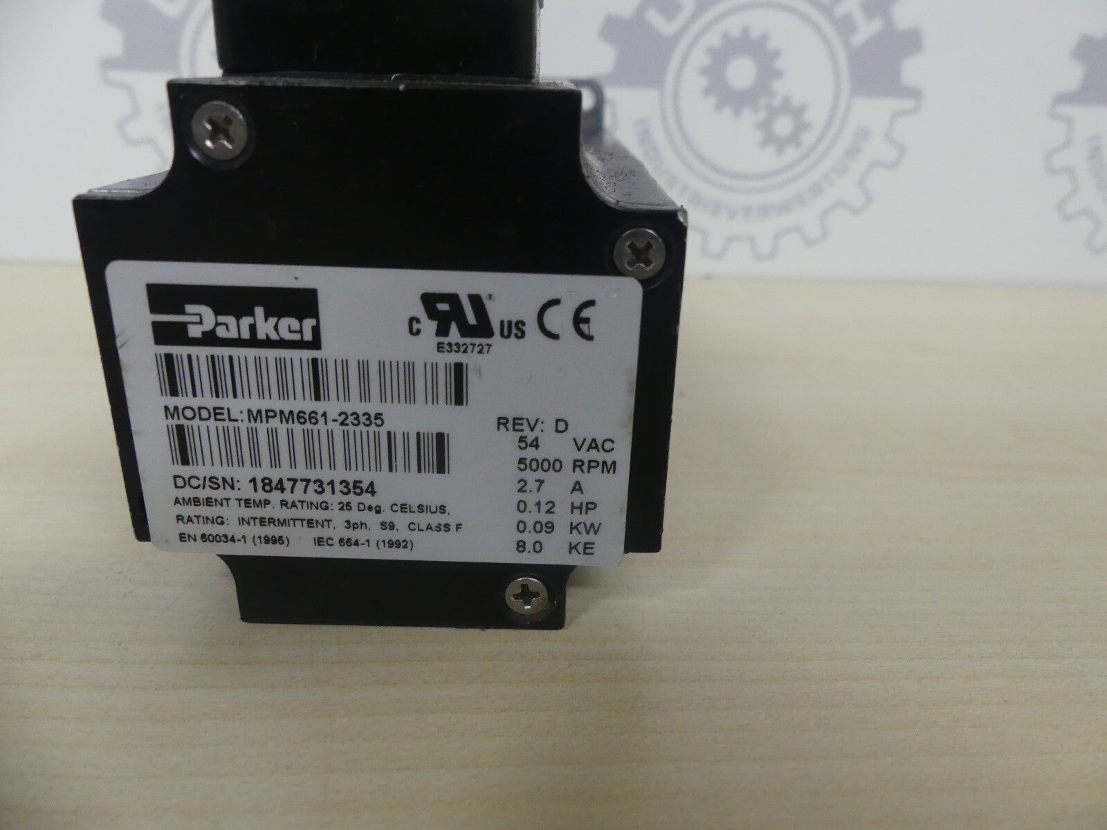 PARKER MPM661-2335 DC/SN: 1847731354