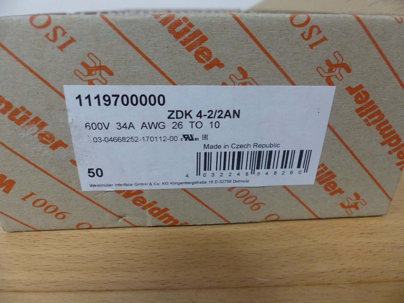 49X WEIDMÜLLER ZDK 4-2/2AN