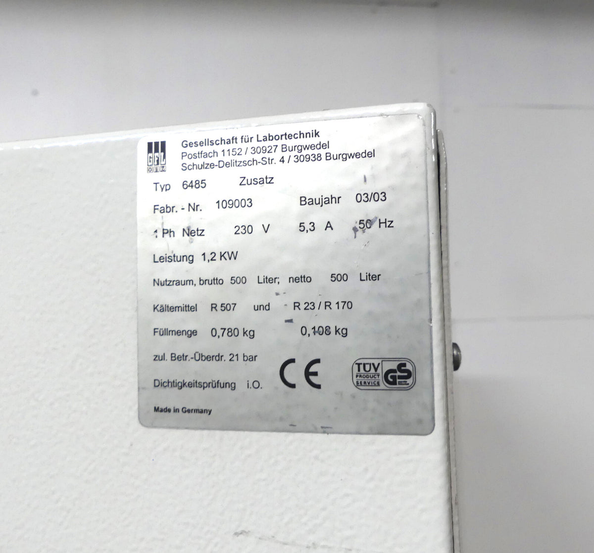GFL Tiefkühlschrank 6485