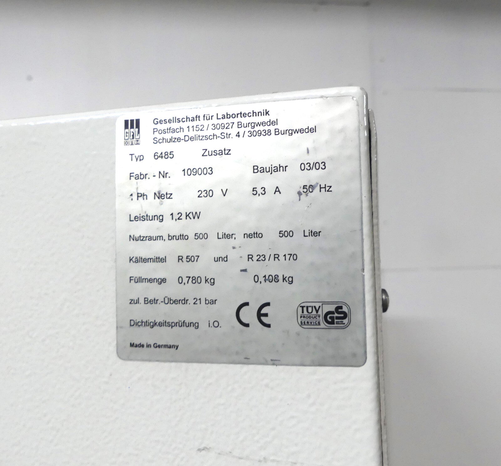 GFL Tiefkühlschrank 6485