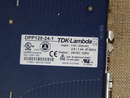  TDK-Lambda DPP-120-24-1 Hutschienen-Netzteil  24 VDC 5A used