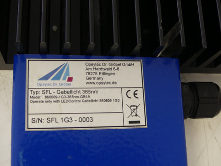 Opsytec Dr.Gröbel SFL-Gabellicht 365nm 860609-1G3-365nm-GB1A