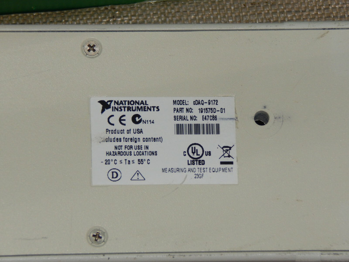  NATIONAL INSTRUMENTS cDAQ-9172, compact DAQ chassis used