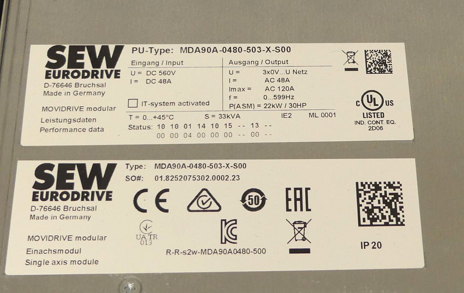 SEW EURODRIVE  MDA90A-0480-503-X-S00 +  CSA31A