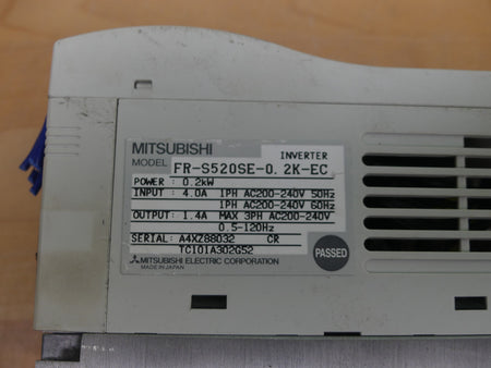 Mitsubishi FR-S520SE-0.2K-EC Inverter 0.2kW 0.5-120Hz