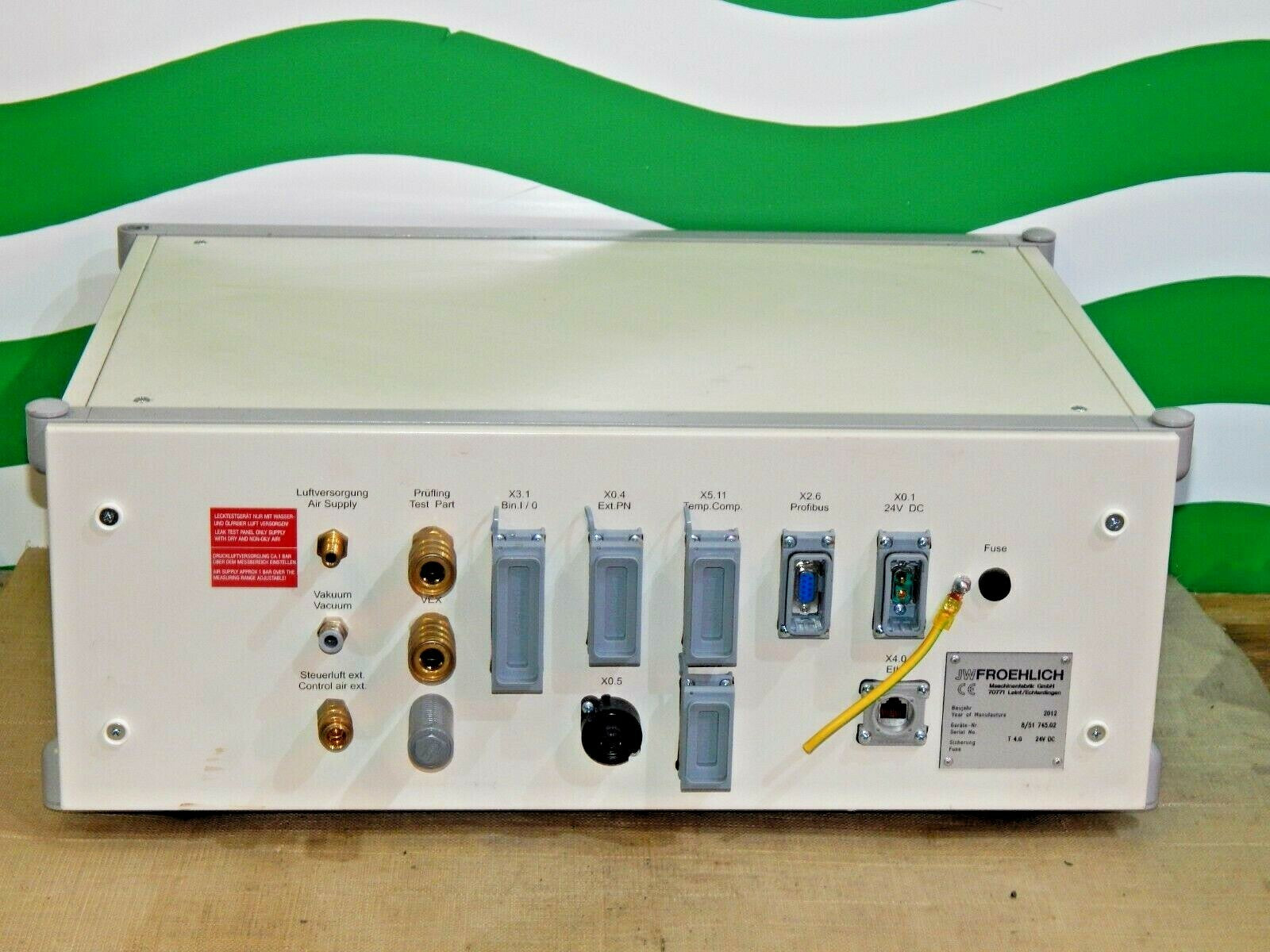  JW FROEHLICH MFL 200 LECKTESTGERÄT LEAK TEST DICHTHEITSPRÜFUNG 8/51745 BJ.2012