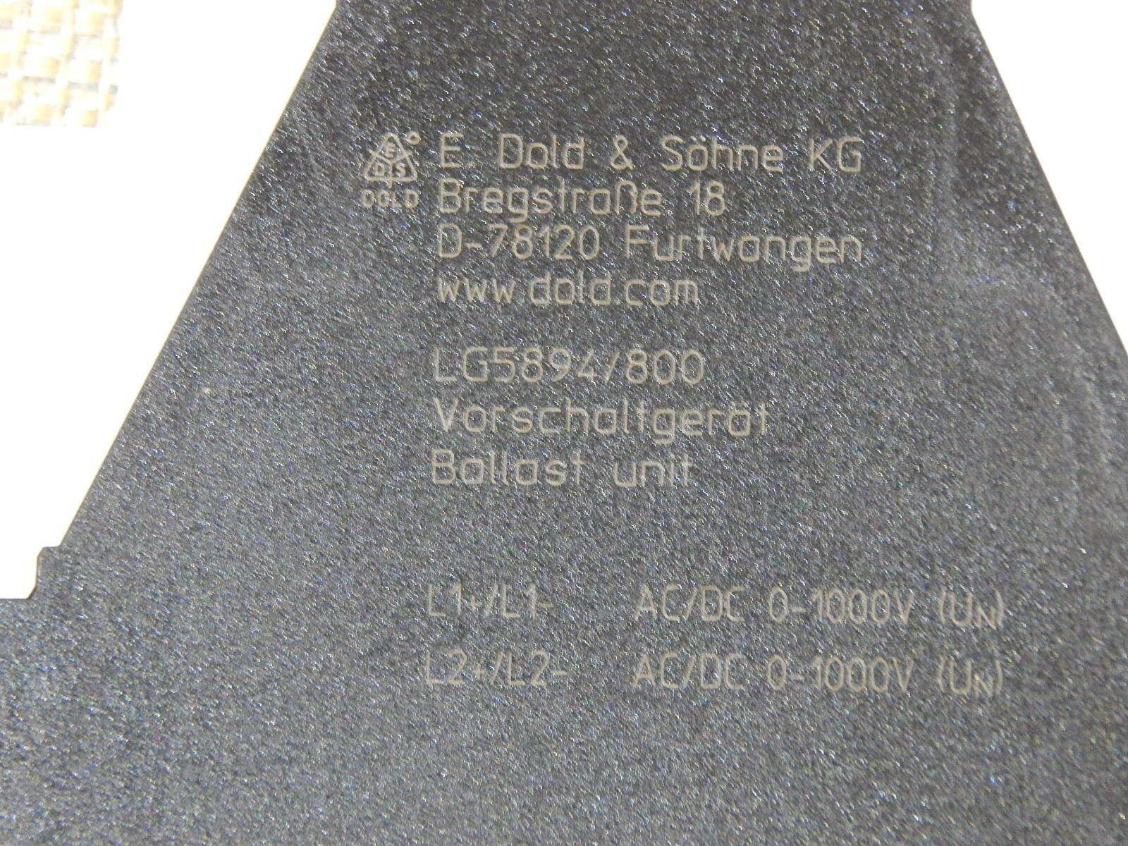 Dold & Söhne  LG5894/800  Vorschaltgerät  
