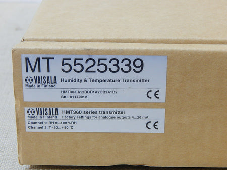 Vaisala: HMT363  A12BCD1A2CB2A1B2 Luftfeuchtigkeit & Temperatur Transmitter  New