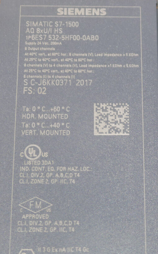 SIEMENS 6ES7 532-5HF00-0AB0  6ES7532-5HF00-0AB0