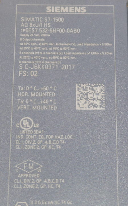 SIEMENS 6ES7 532-5HF00-0AB0  6ES7532-5HF00-0AB0