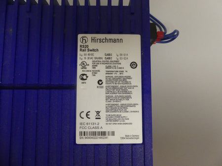 HIRSCHMANN RS20 RAIL SWITCH RS20-0800T1T1SDAPHH07.0.02