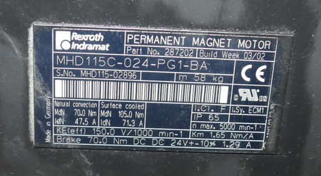 REXROTH MHD115C-024-PG1-BA