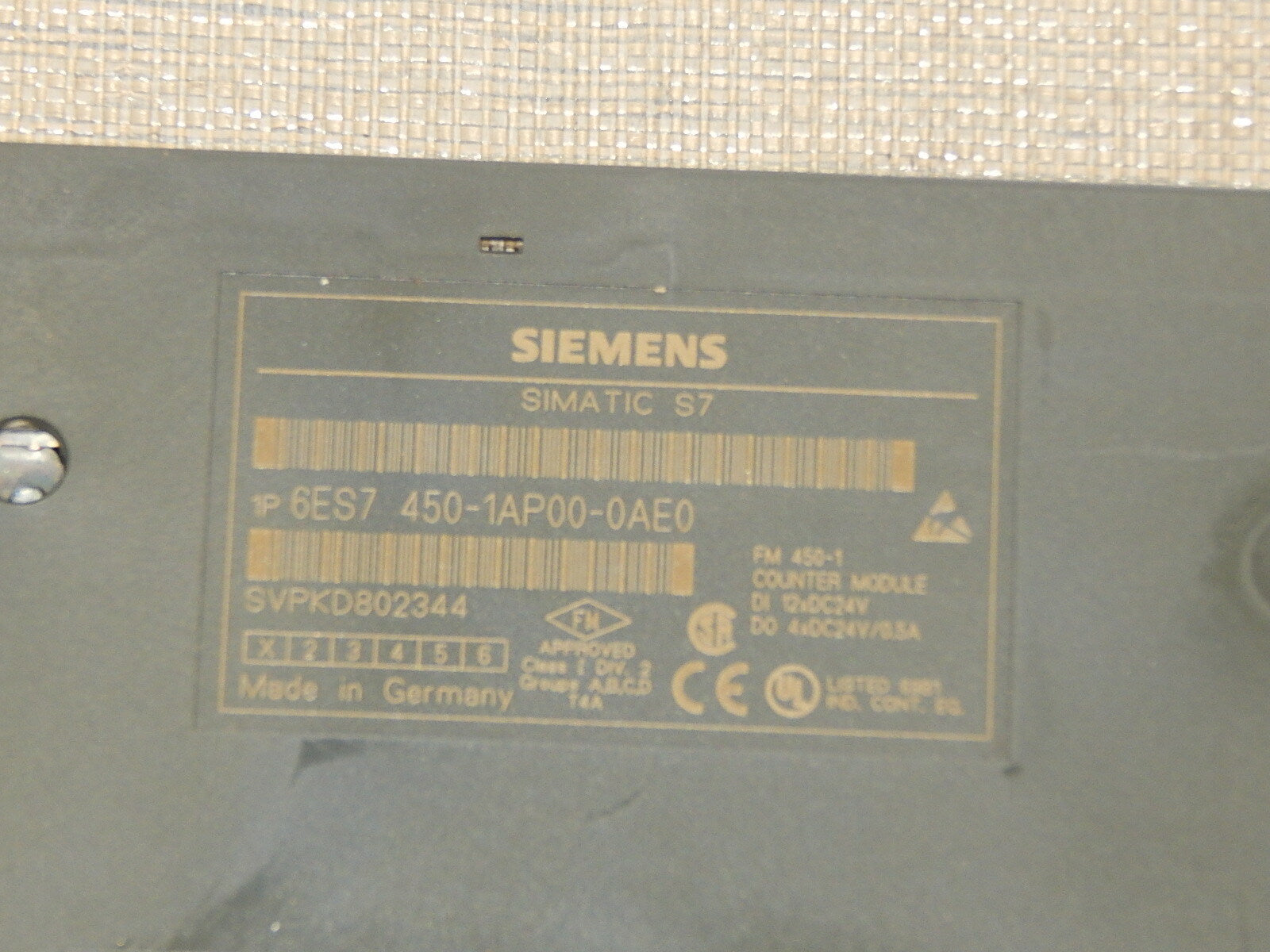  Siemens simatic S7 6ES7 450-1AP00-0AE0 // 6ES7450-1AP00-0AE0  E.01 used